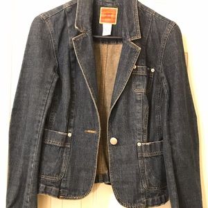 Isaac Mizrahi For Target Cropped Denim Blazer Size Small